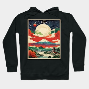 Kyoto Japan Starry Night Vintage Tourism Travel Hoodie